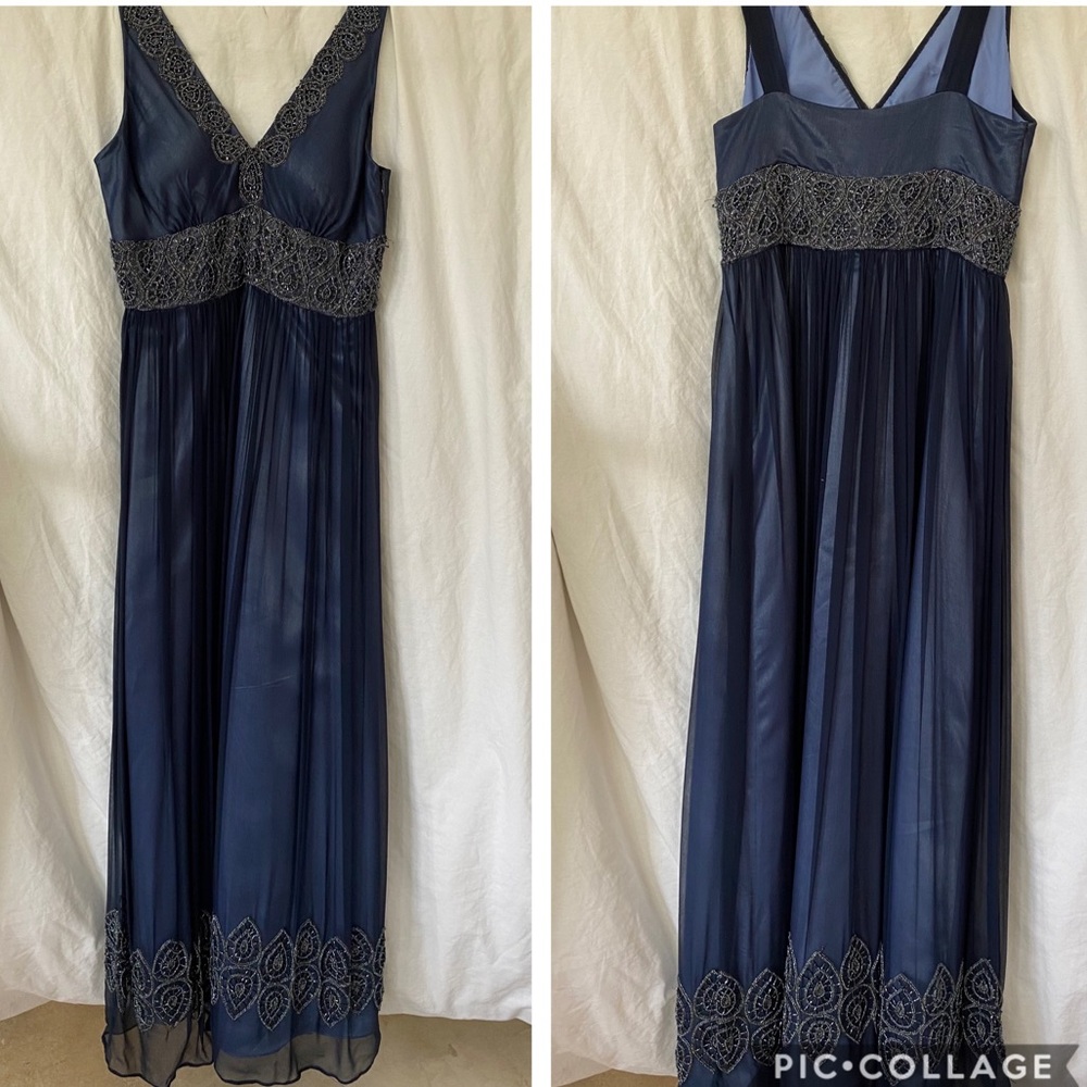Women’s navy bedazzled maxi dress
